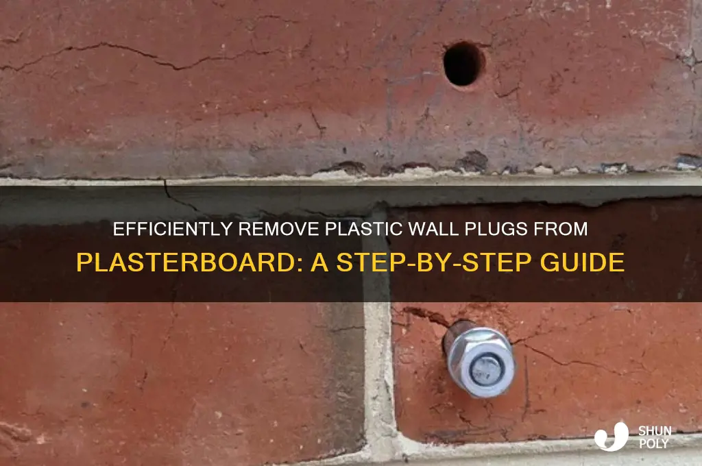 how to remove plastic wall plugs from plasterboard