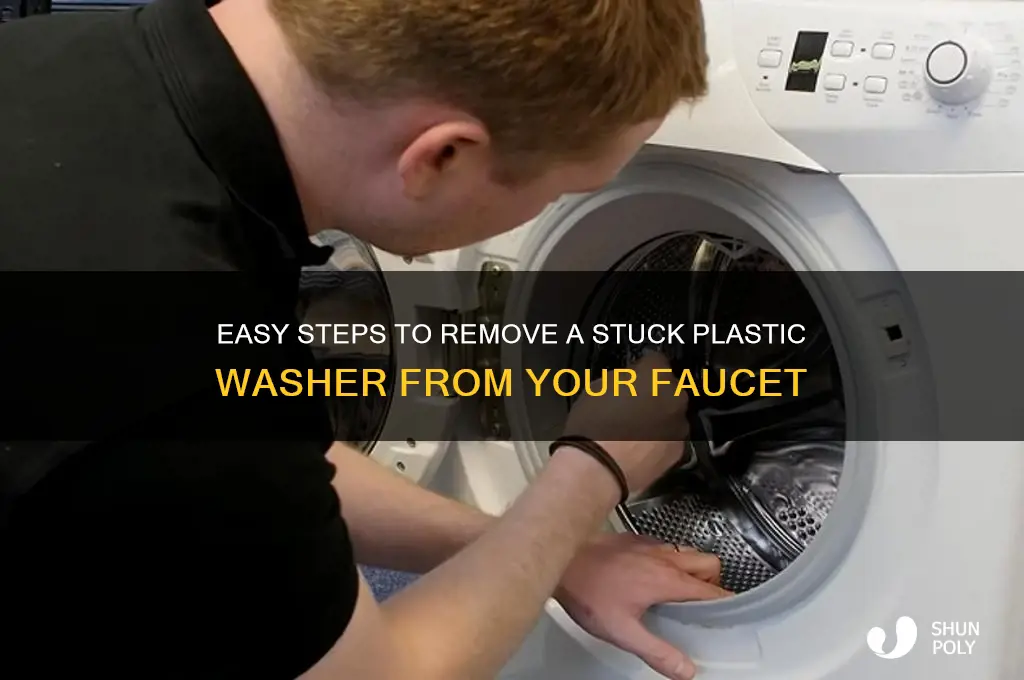 how to remove plastic washer from faucet