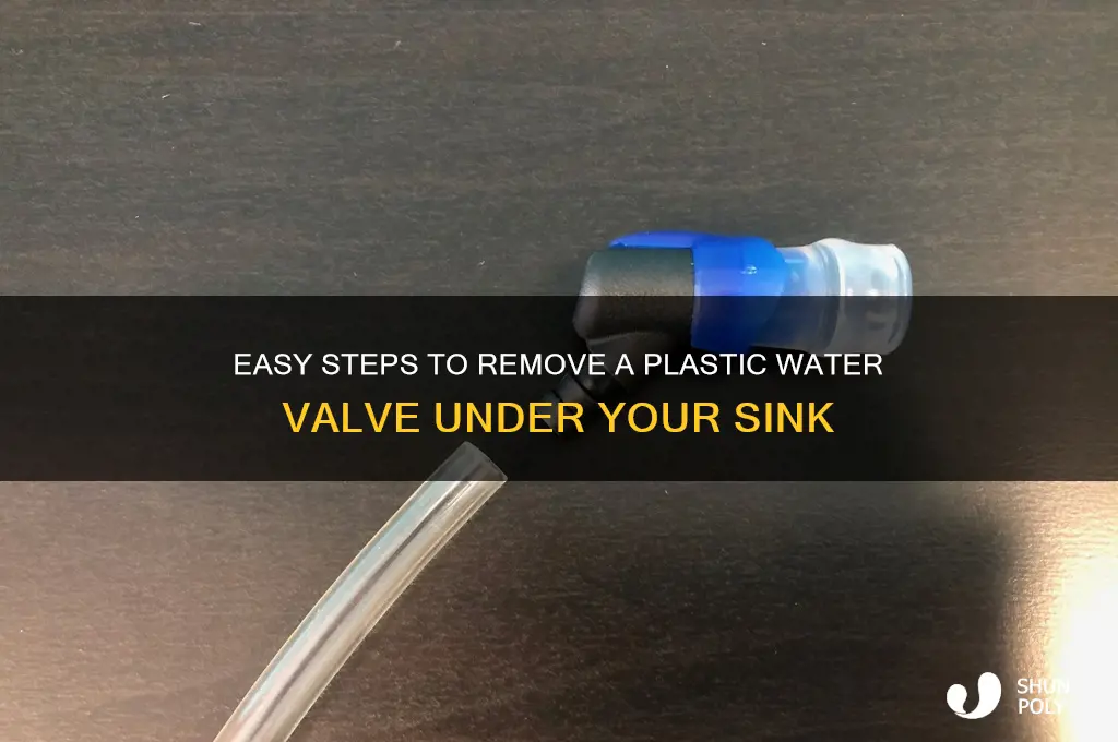 how to remove plastic water valve under sink