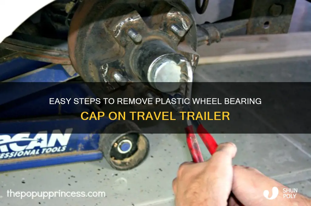 how to remove plastic wheel bearing cap travel trailer