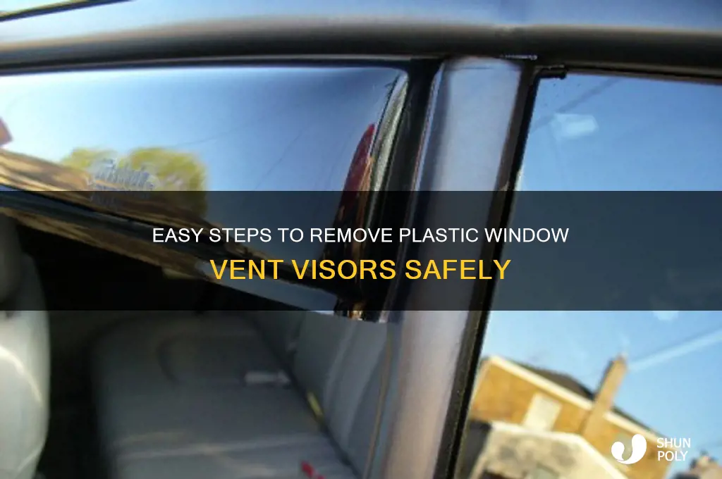 how to remove plastic window vent visors