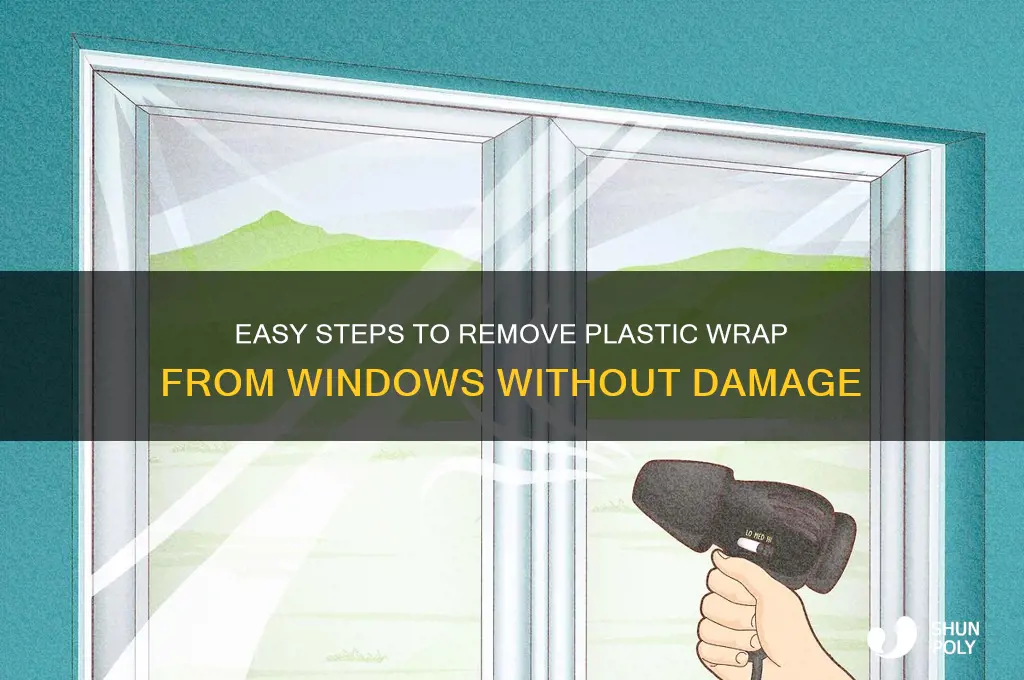 how to remove plastic wrap from windows