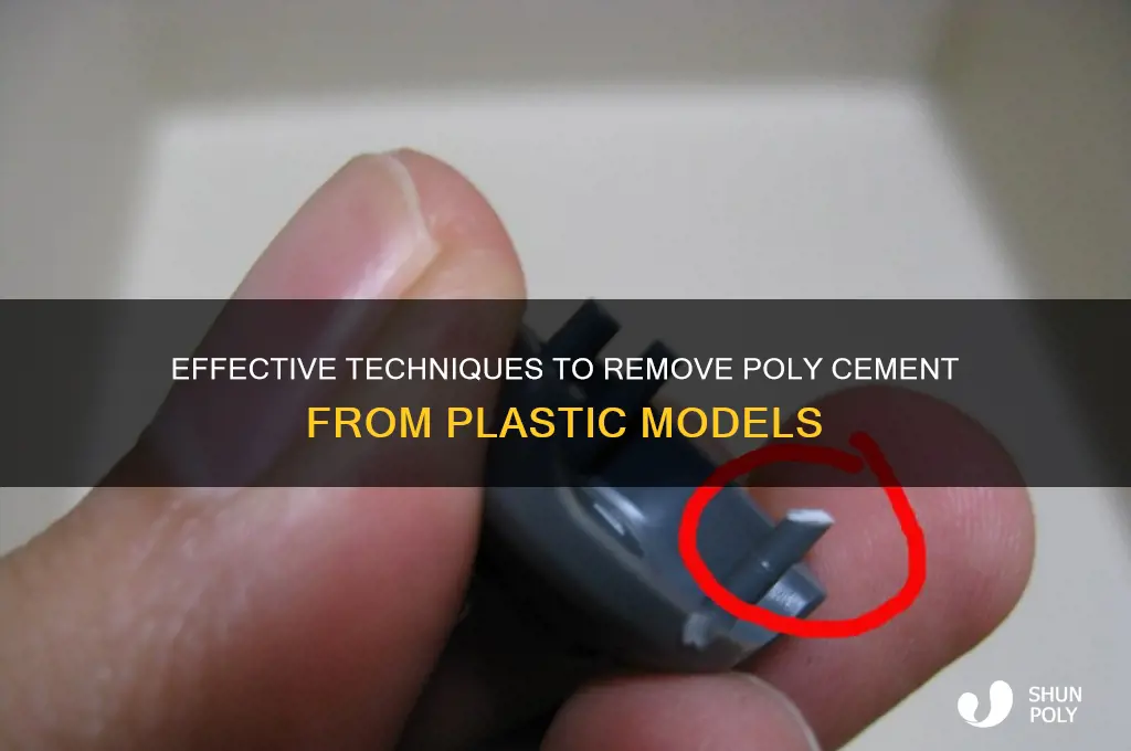 how to remove poly cement from plastic models