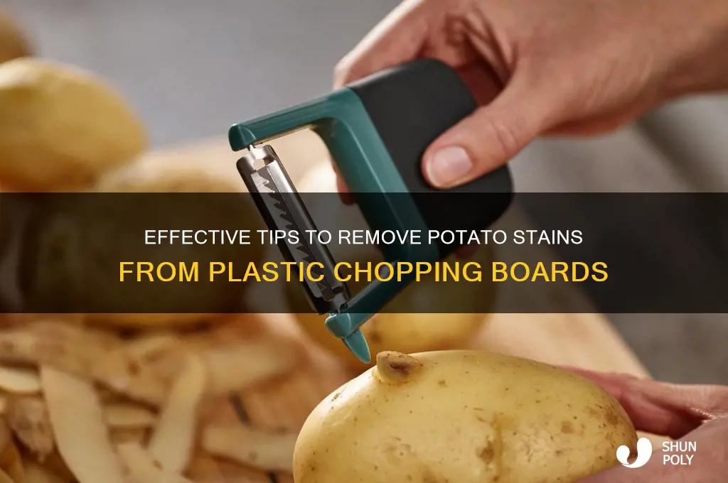 how to remove potato stains from a plastic chopping board