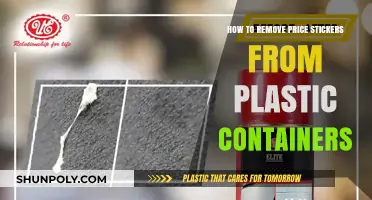 Removing Price Stickers: Plastic Containers Made Easy