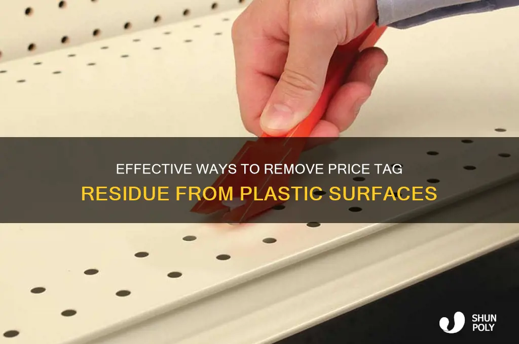 how to remove price tag residue from plastic