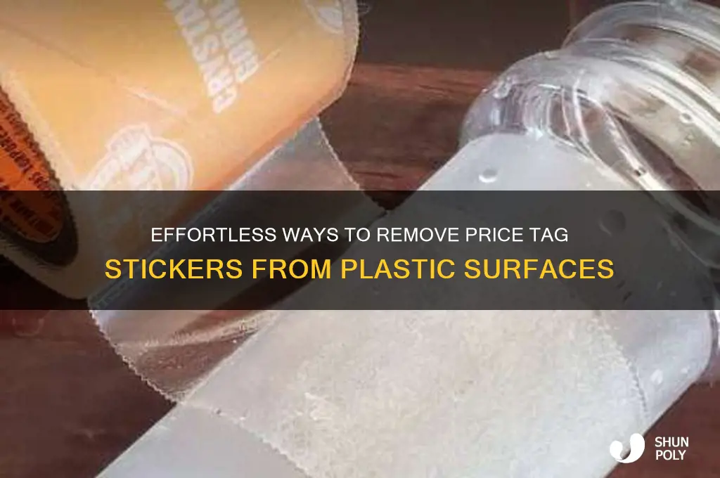 how to remove price tag sticker from plastic
