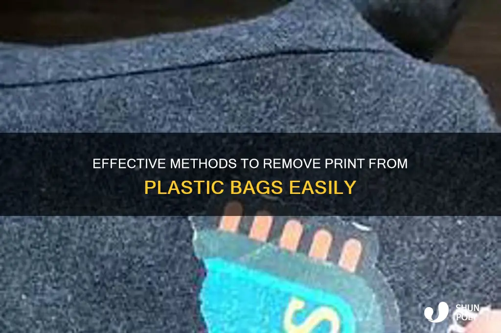 how to remove print from plastic bag