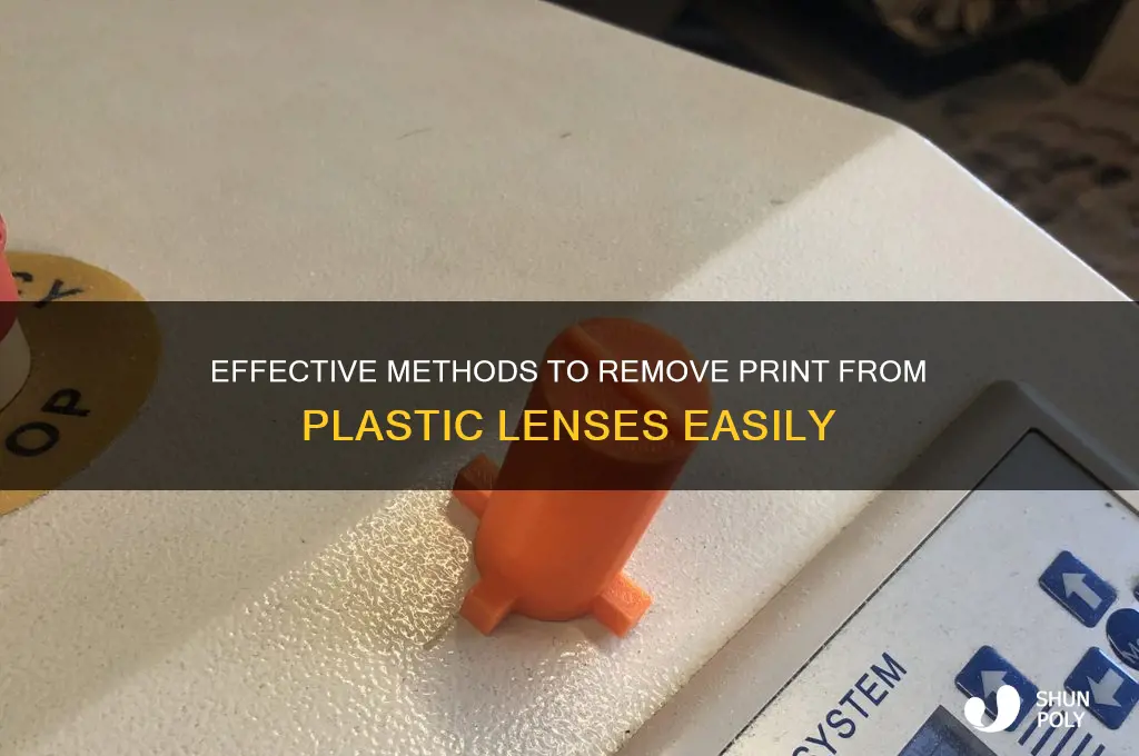 how to remove print from plastic lenses