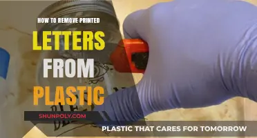 Efficient Methods to Remove Printed Letters from Plastic Surfaces