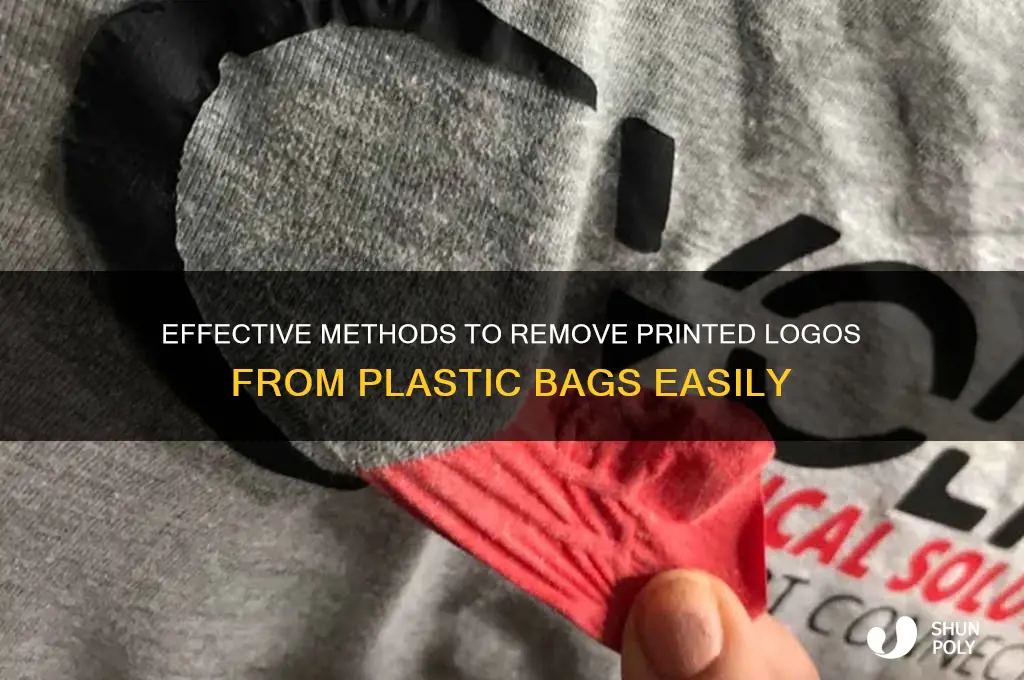 how to remove printed logo from plastic bag