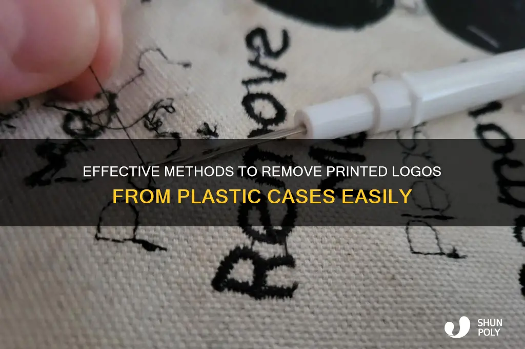 how to remove printed logo from plastic case