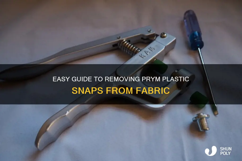 how to remove prym plastic snaps