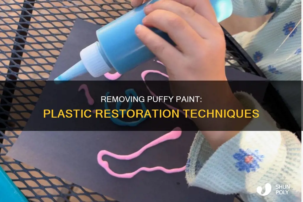 how to remove puffy paint from plastic
