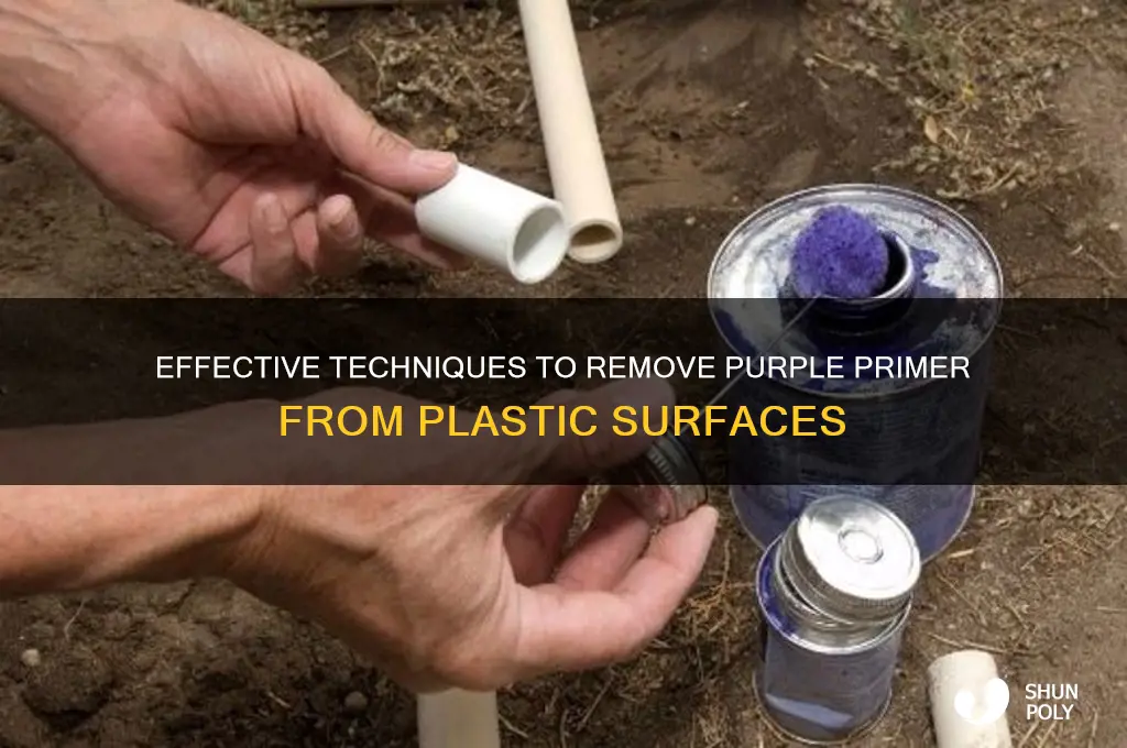 how to remove purple primer from plastic
