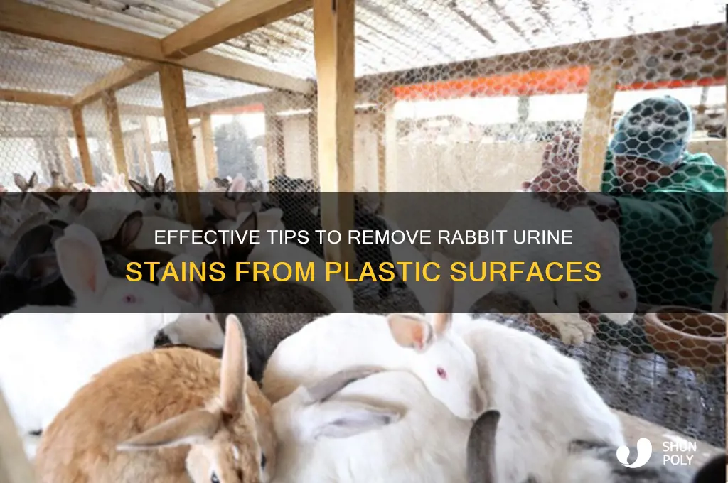 how to remove rabbit urine stains from plastic
