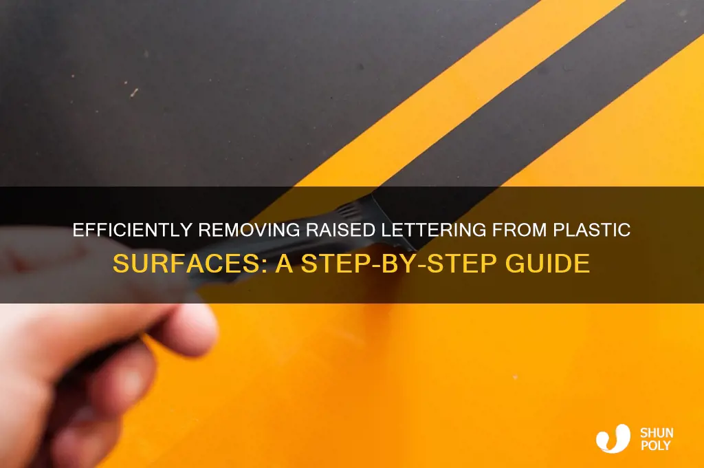 how to remove raised lettering from plastic