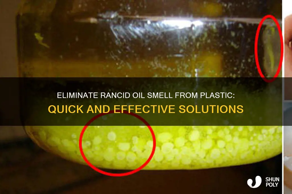 how to remove rancid oil smell from plastic