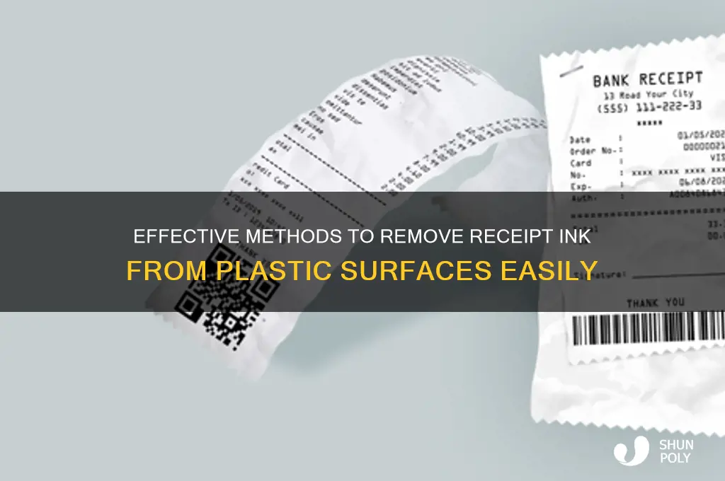 how to remove receipt ink plastic