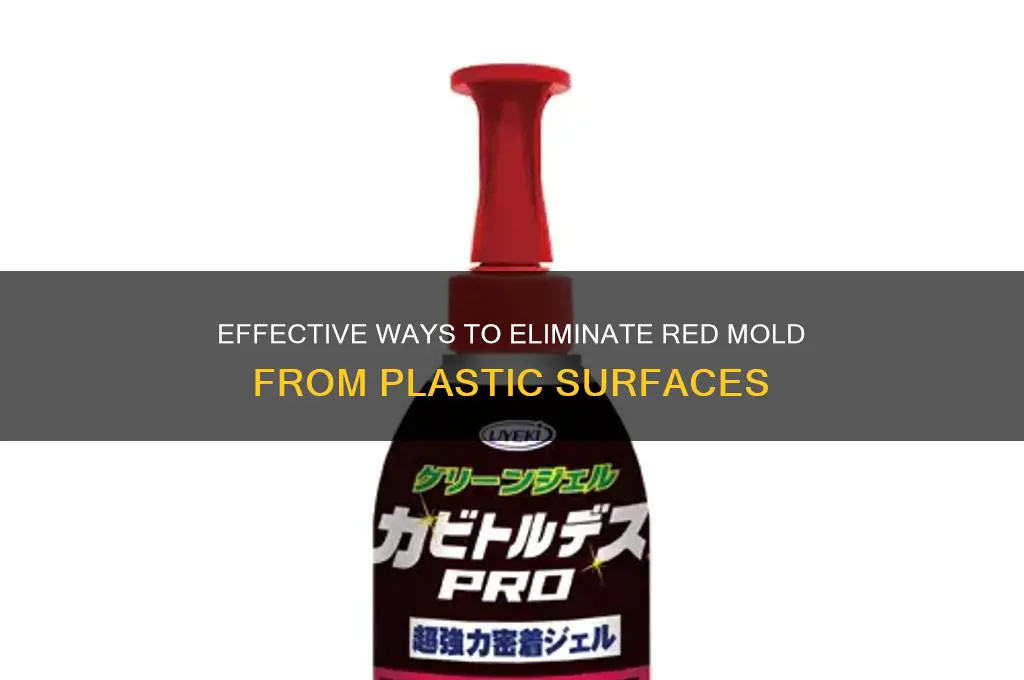 how to remove red mold from plastic