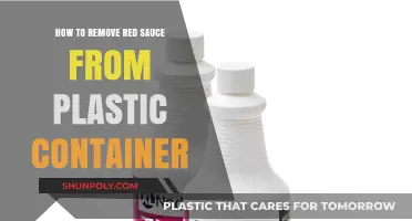 Removing Red Sauce Stains from Plastic Containers