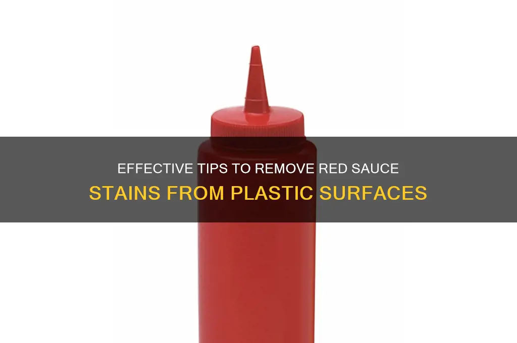 how to remove red sauce stains from plastic