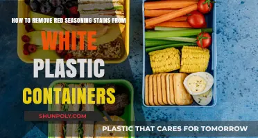 Removing Red Stains from White Plastic Containers