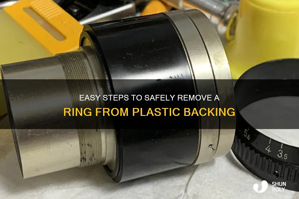 how to remove ring from plastic backing