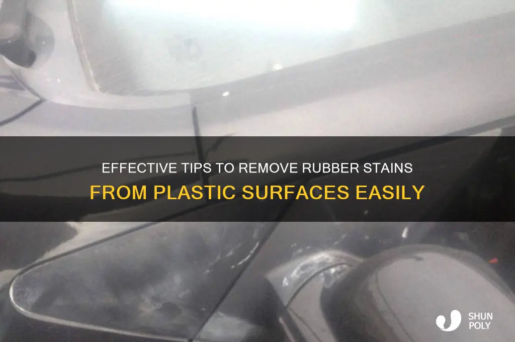 how to remove rubber stains from plastic