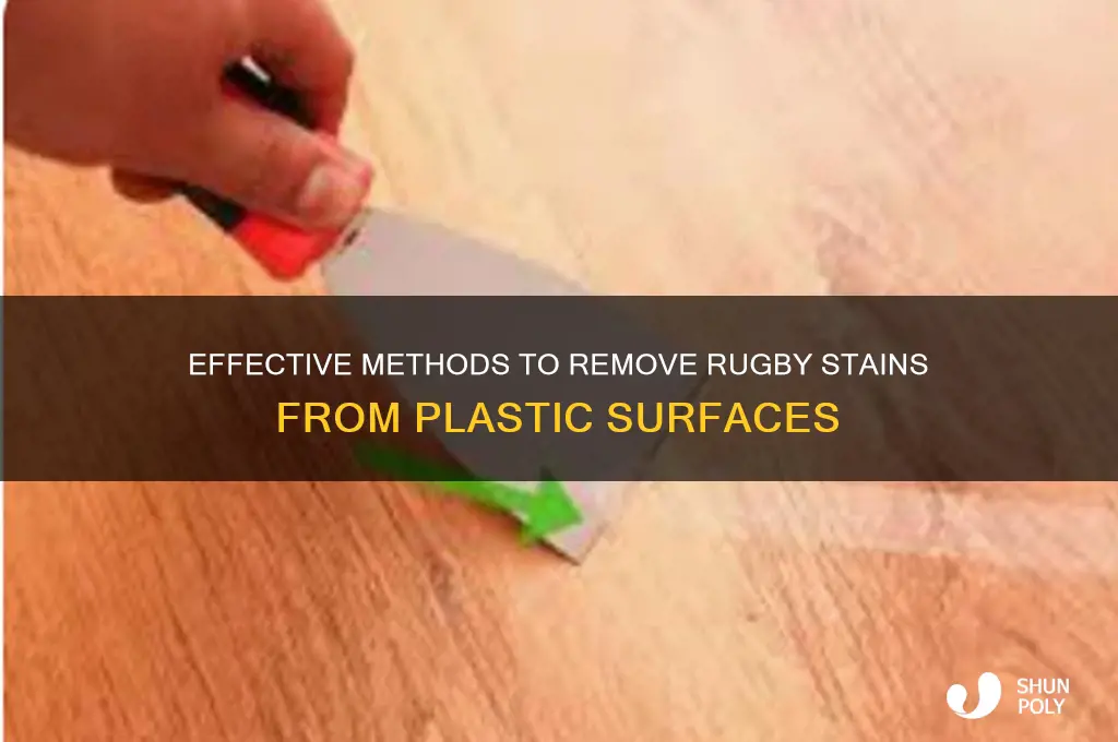 how to remove rugby from plastic