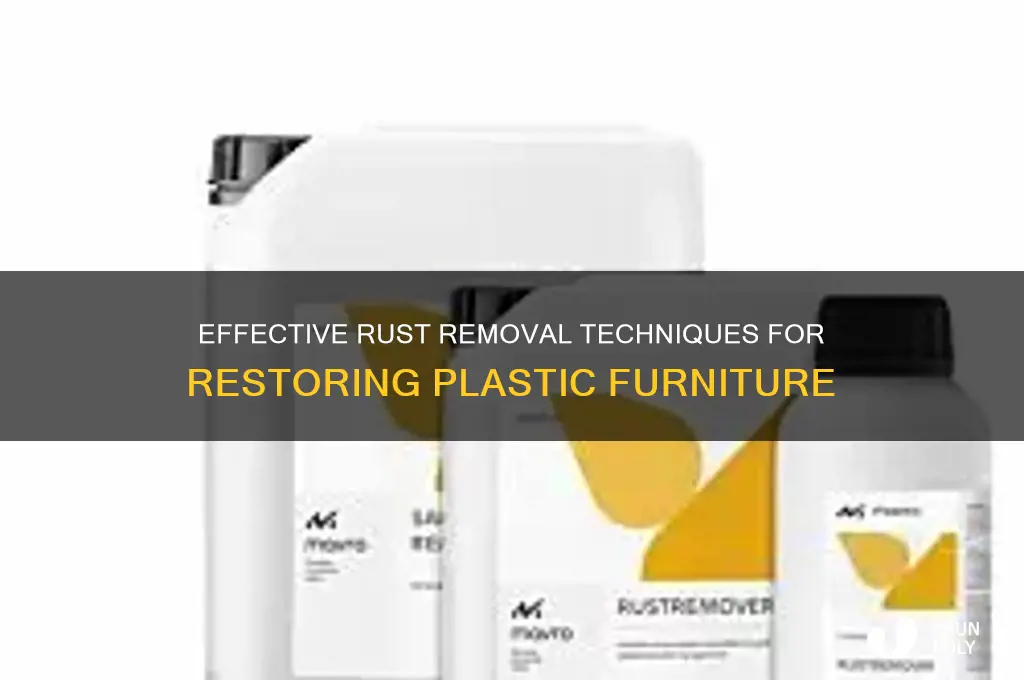 how to remove rust from plastic furniture