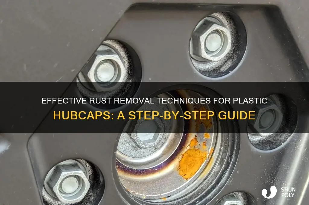 how to remove rust from plastic hubcaps