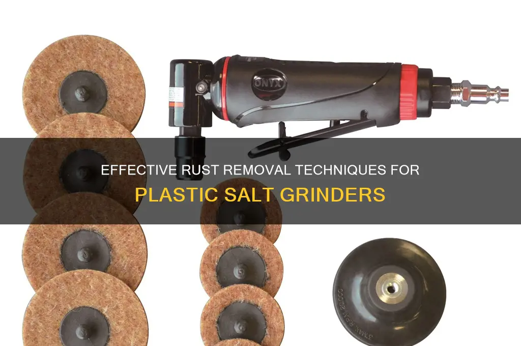how to remove rust from plastic in salt grinder