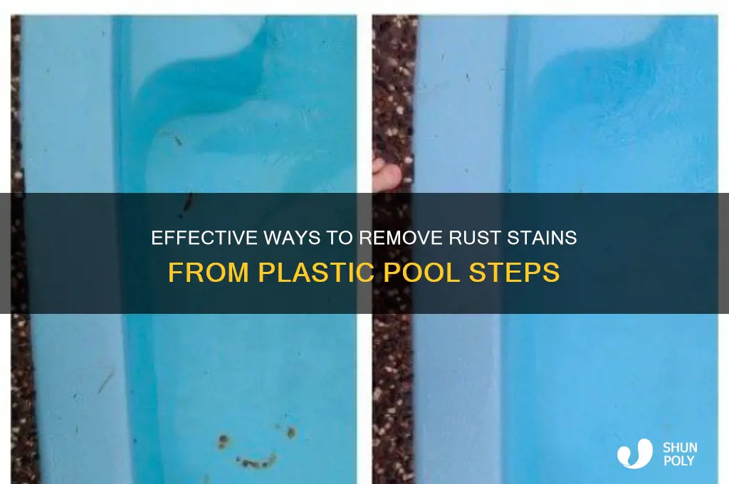 how to remove rust stains from plastic pool steps