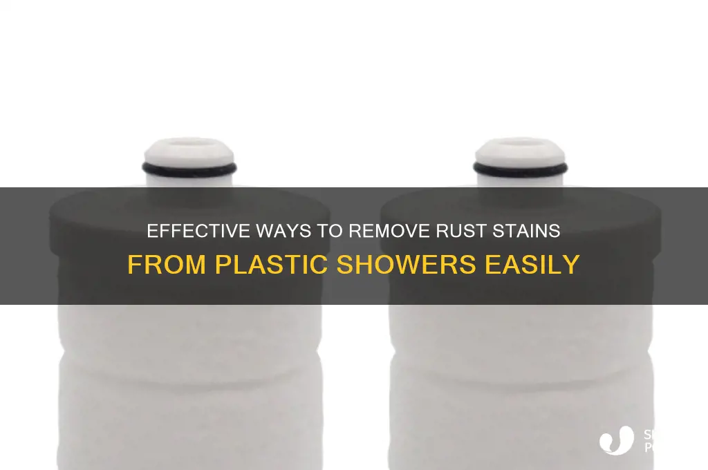 how to remove rust stains from plastic shower