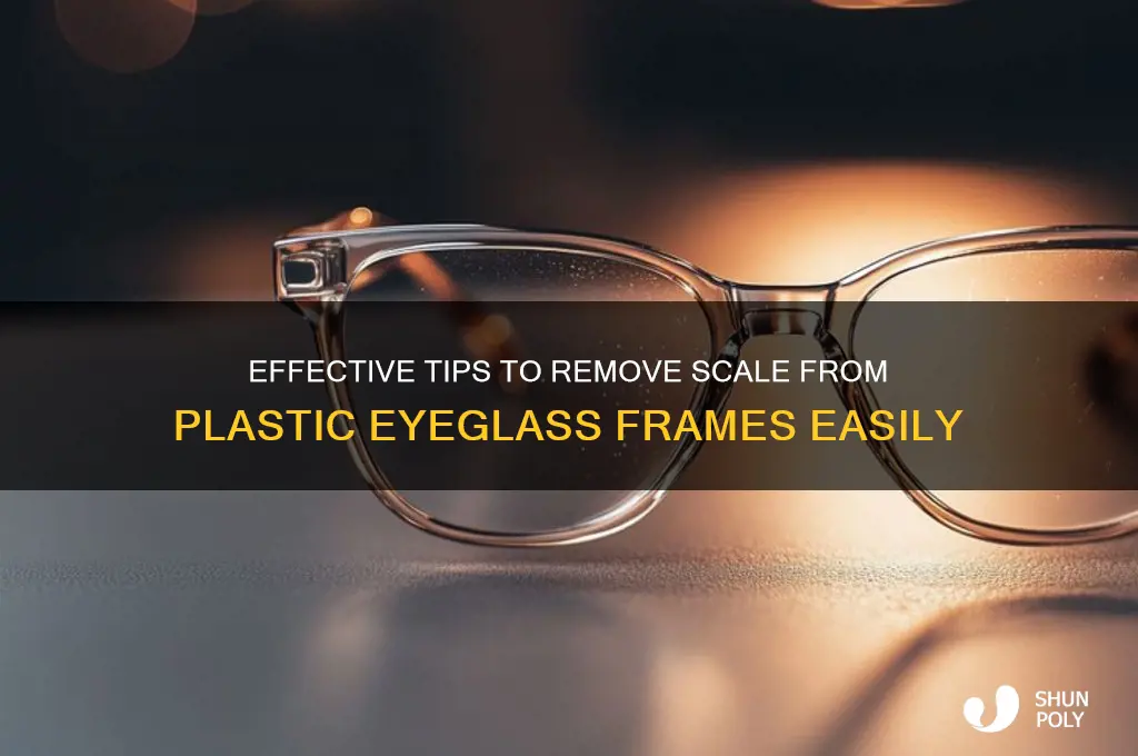 how to remove scale from plastic eyeglass frames