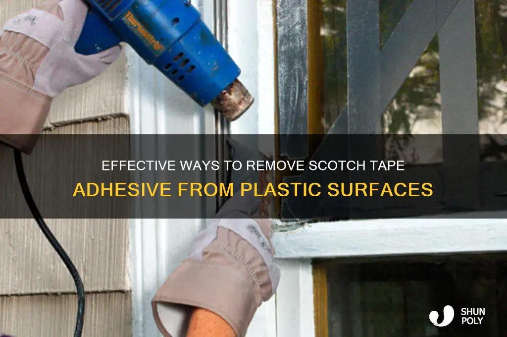 how to remove scotch tape adhesive from plastic