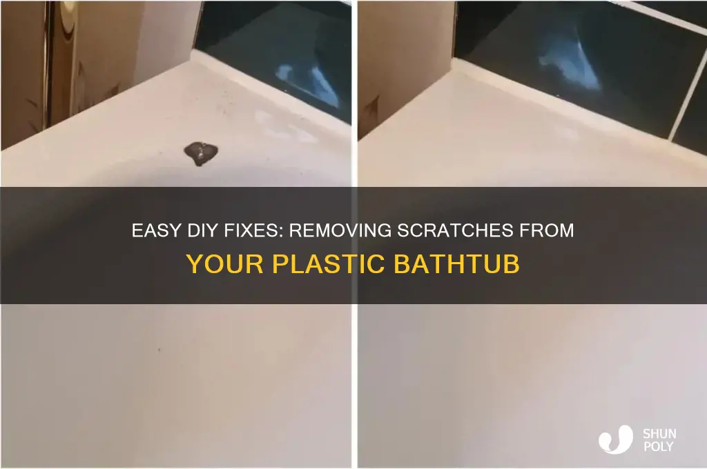 how to remove scratches from plastic bathtub