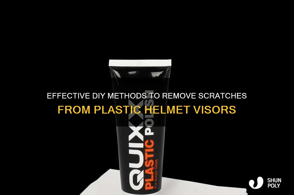 how to remove scratches from plastic helmet visor