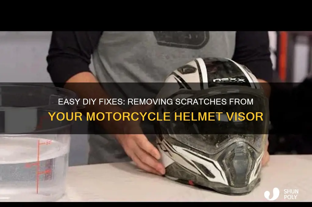 how to remove scratches from plastic motorcycle helmet face shield