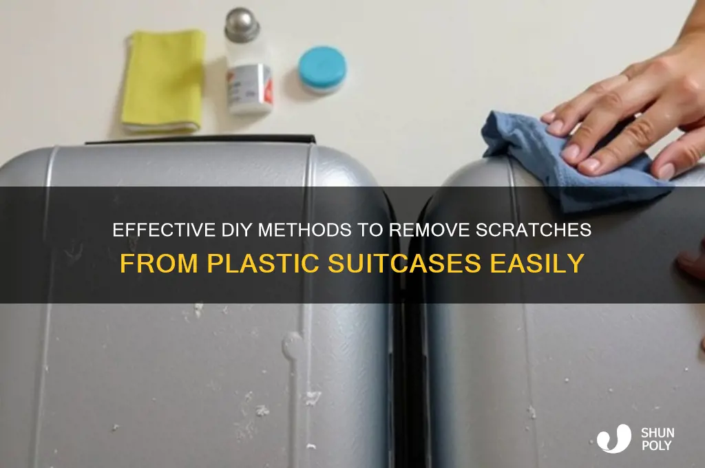 how to remove scratches from plastic suitcase