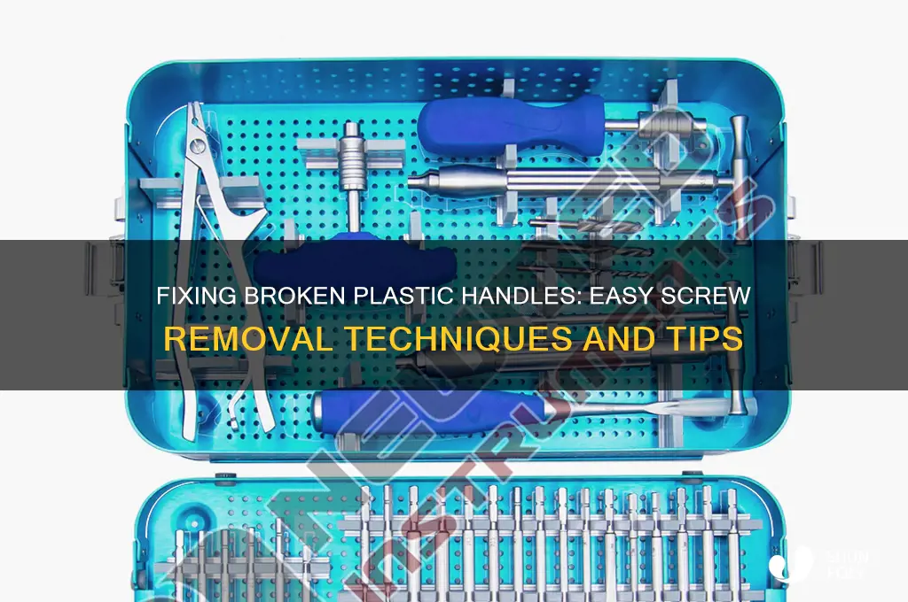 how to remove screw from broken plastic handle