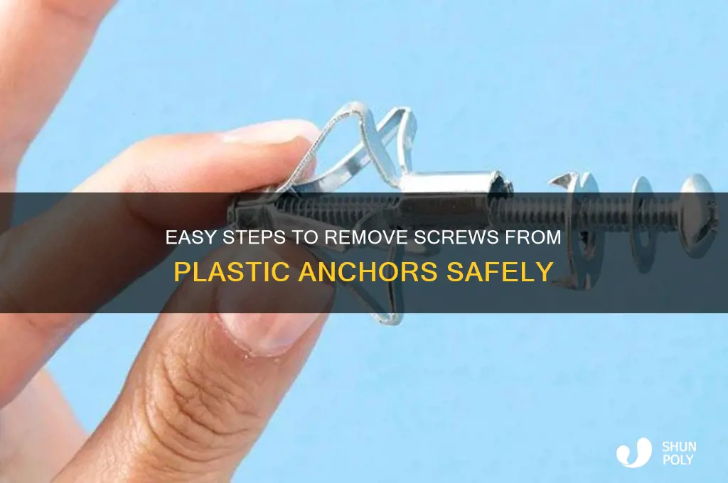how to remove screw from plastic anchor