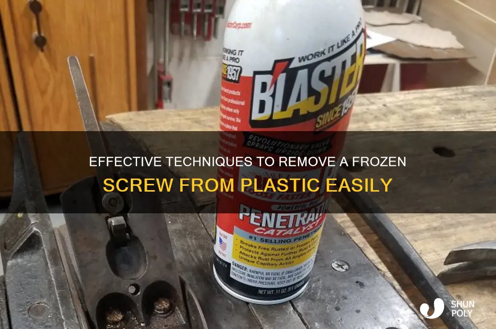 how to remove screw frozen in plastic