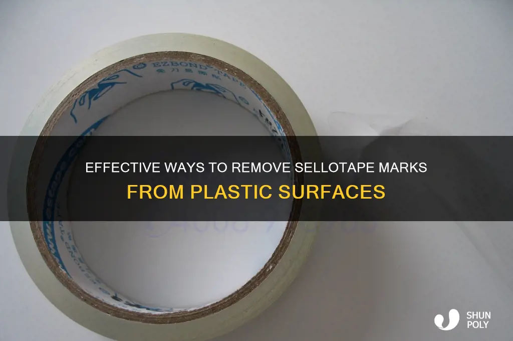 how to remove sellotape marks from plastic