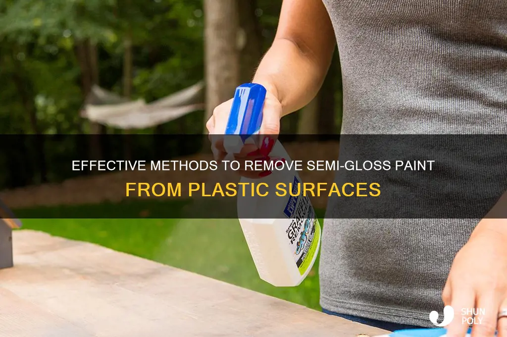 how to remove semi gloss paint from plastic