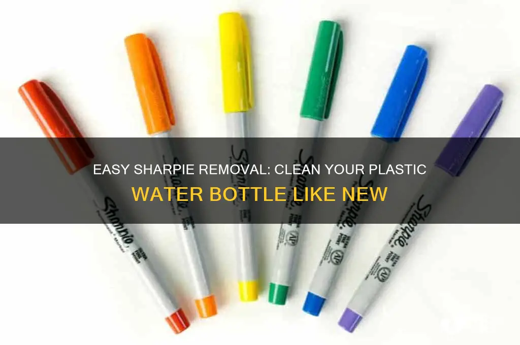 how to remove sharpie from plastic water bottle