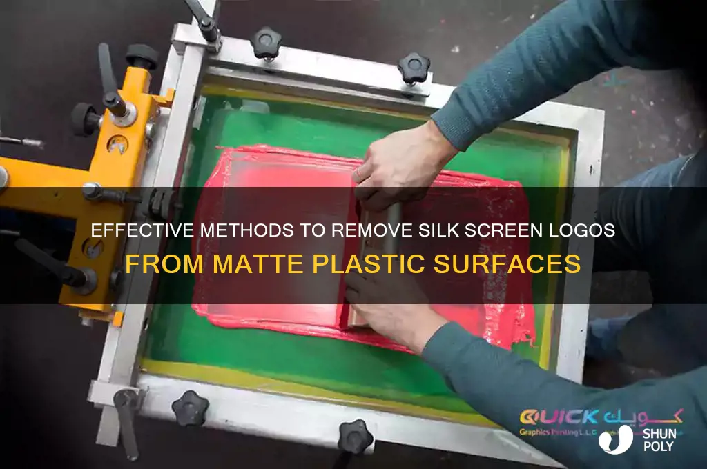how to remove silk screen logo from matte plastic