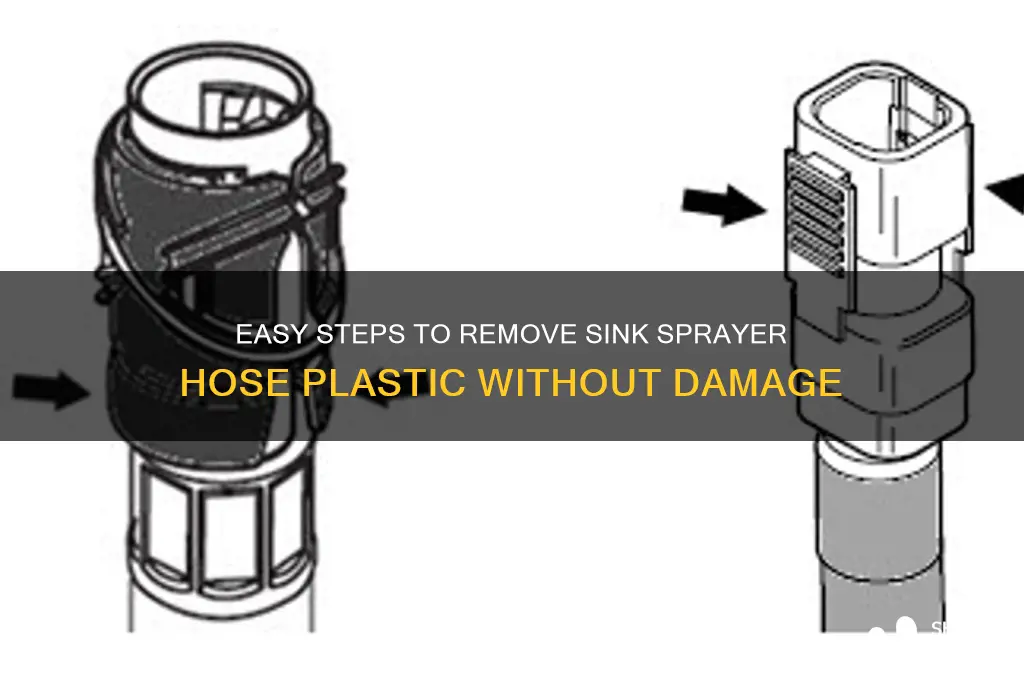 how to remove sink sprayer hose plastic