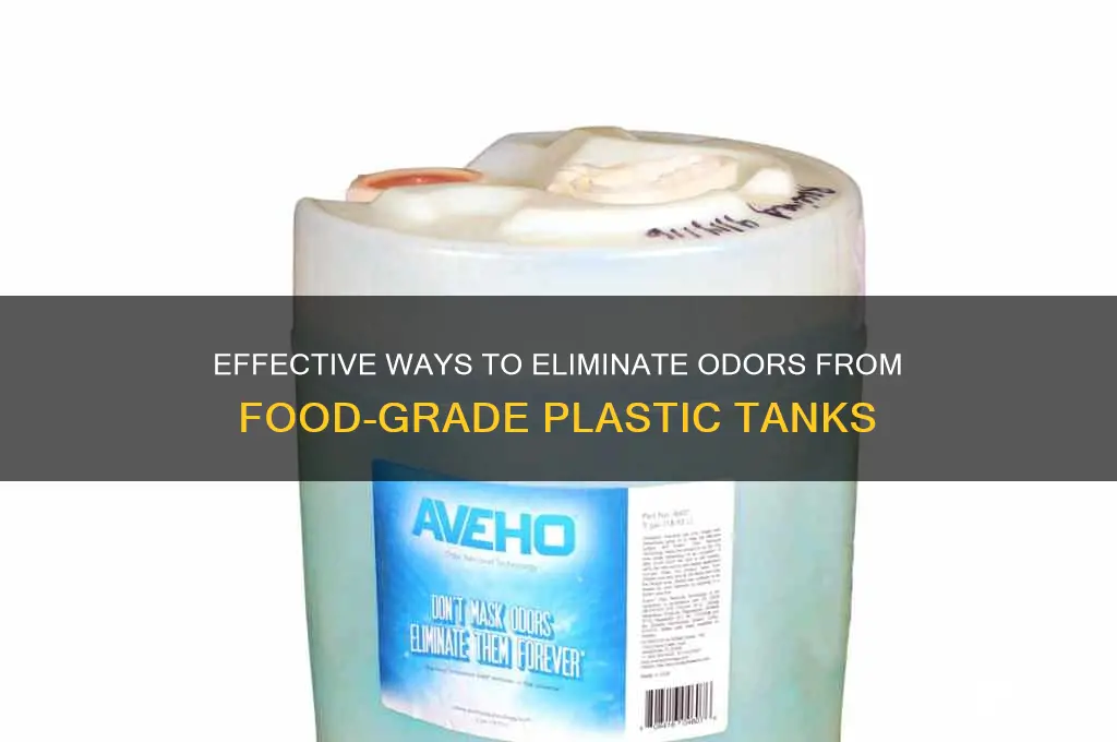 how to remove smell from food grade plastic tank